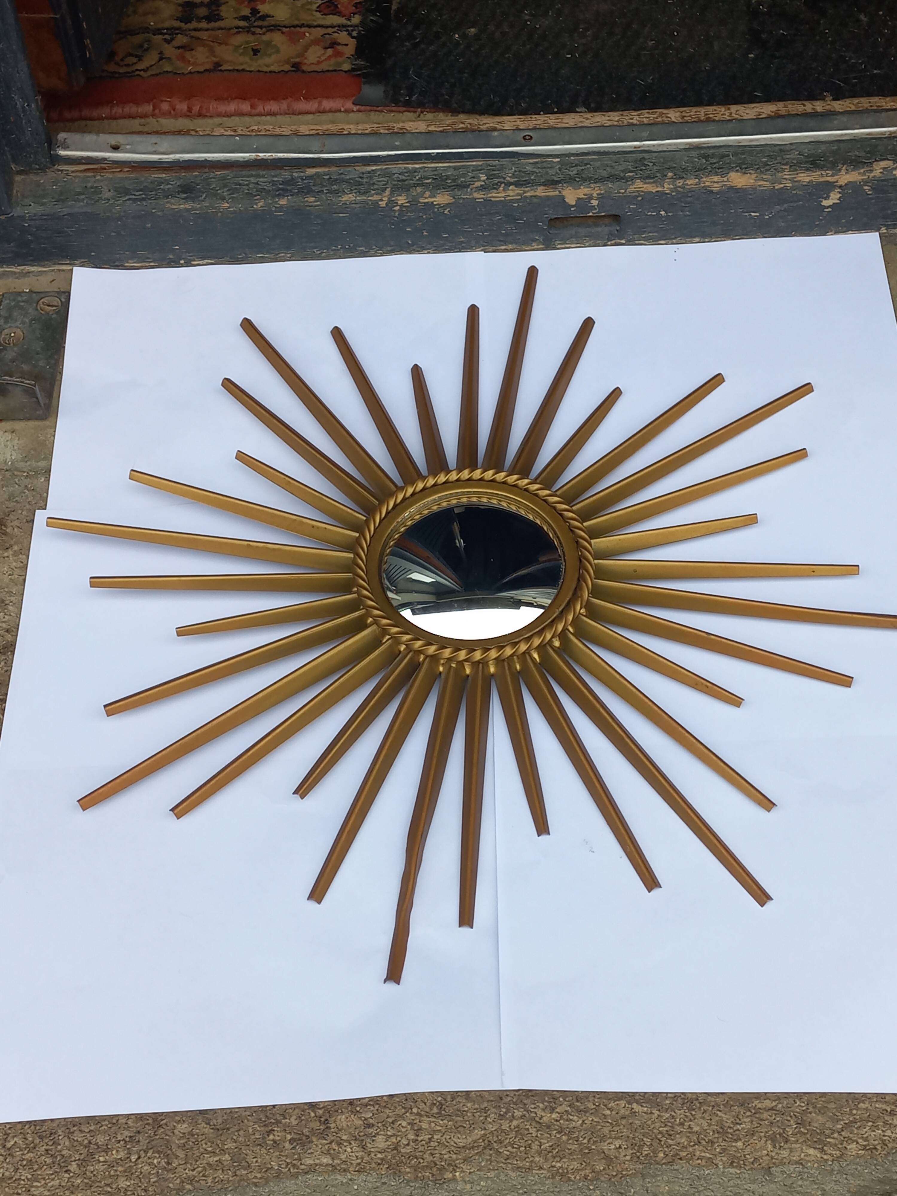 Miroir soleil sorcière bombé Chaty Vallauris