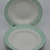 8 assiettes creuses terre de fer Digoin