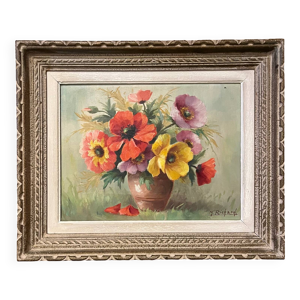 Tableau : huile sur toile - aux