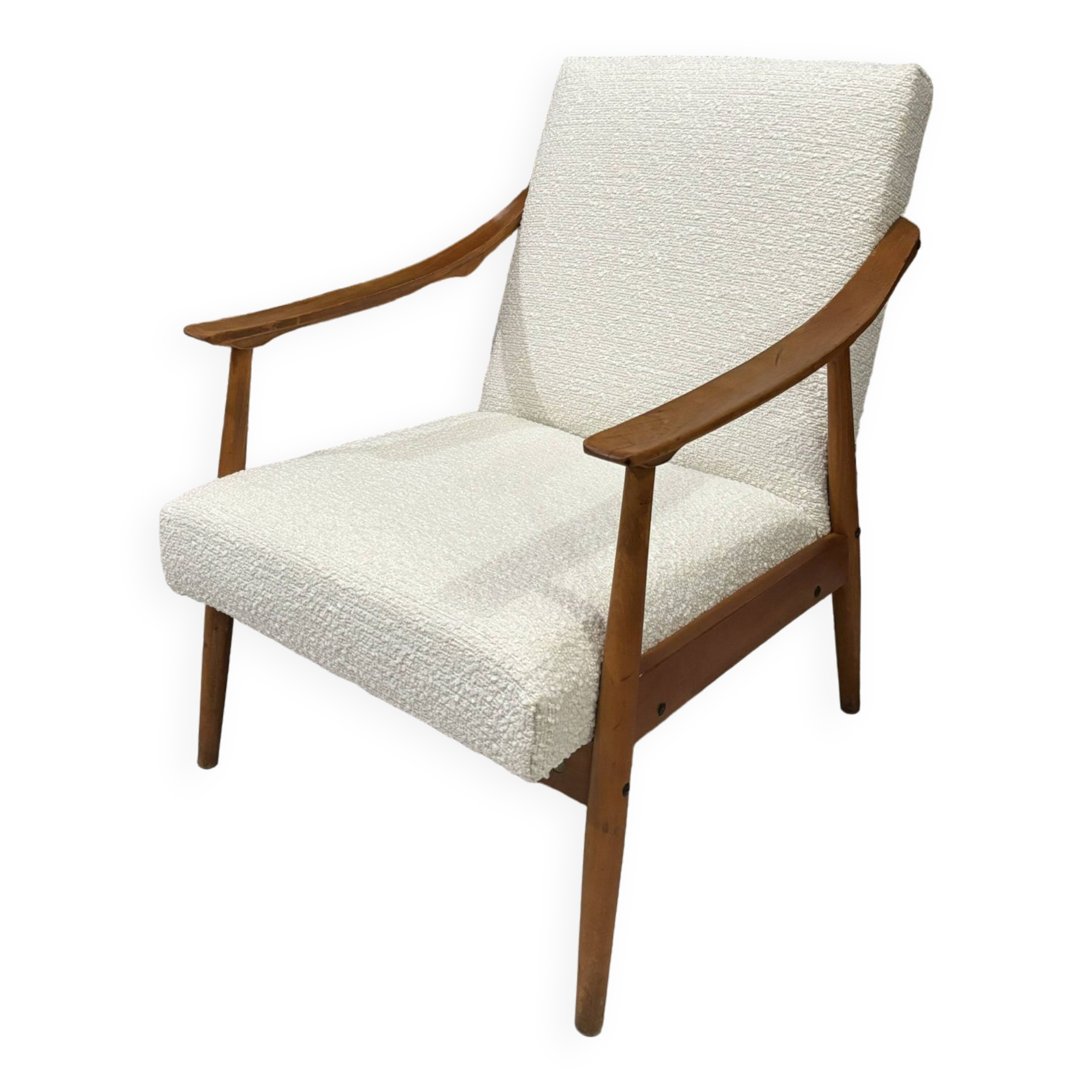 60s armchair reupholstered in loop