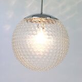 Rare glass pendant lamp designed by Rolf Krüger for Staff, Germany, 1970s.