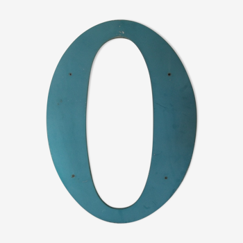 Wooden sign letter O