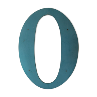 Wooden sign letter O