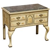 Chinoiserie Buffet with Marble Top in Chippendale Style