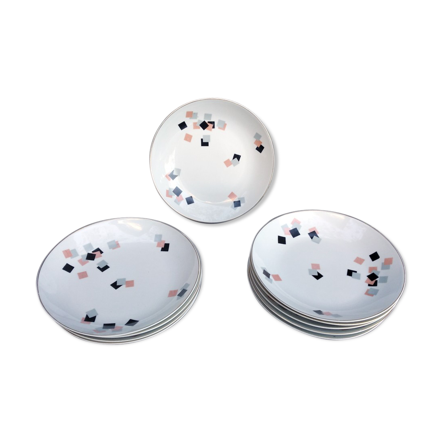 10 hollow plates Bernardaud caroline