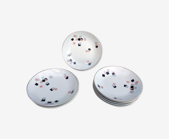10 assiettes creuses Bernardaud caroline