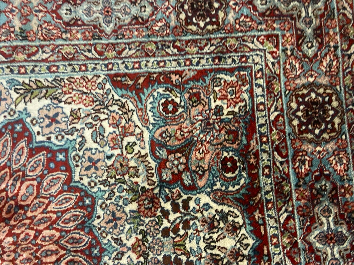 Handmade Persian silk carpet