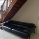 Roche Bobois black leather sofa