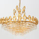 Hollywood Regency style brass and crystal chandelier by Palwa