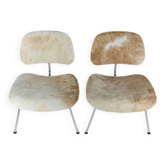 Charles & Ray Eames.Pair Of Eames Lcm Chairs In Calf’s Skin For Vitra