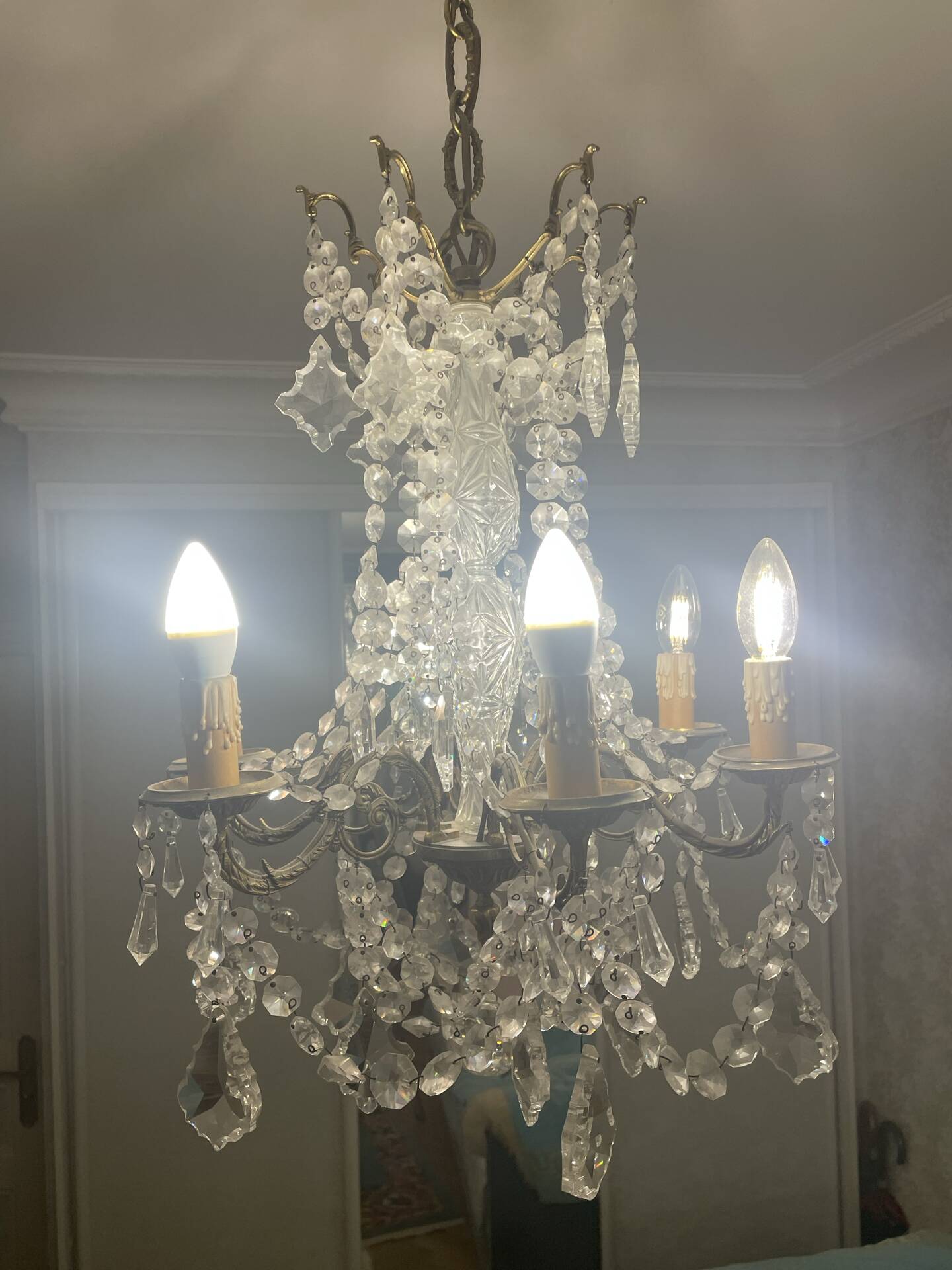 Glass style chandelier