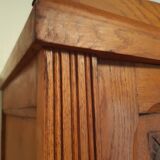 3-door Art Deco Parisian wardrobe and bevelled mirror