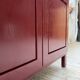 Red lacquered enfilade 1970 160cm