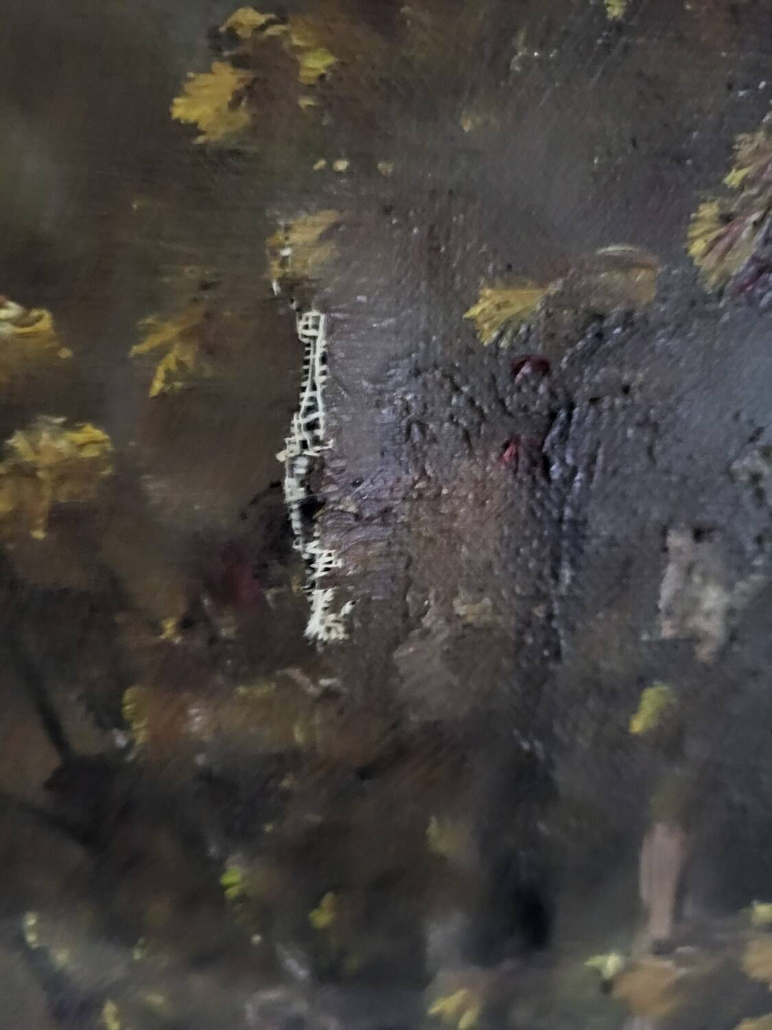 Signed oil painting on gilded wooden frame