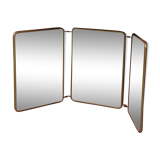 Triptyque miroir de barbier - 60x24cm