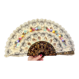 Eventail dentelle vintage