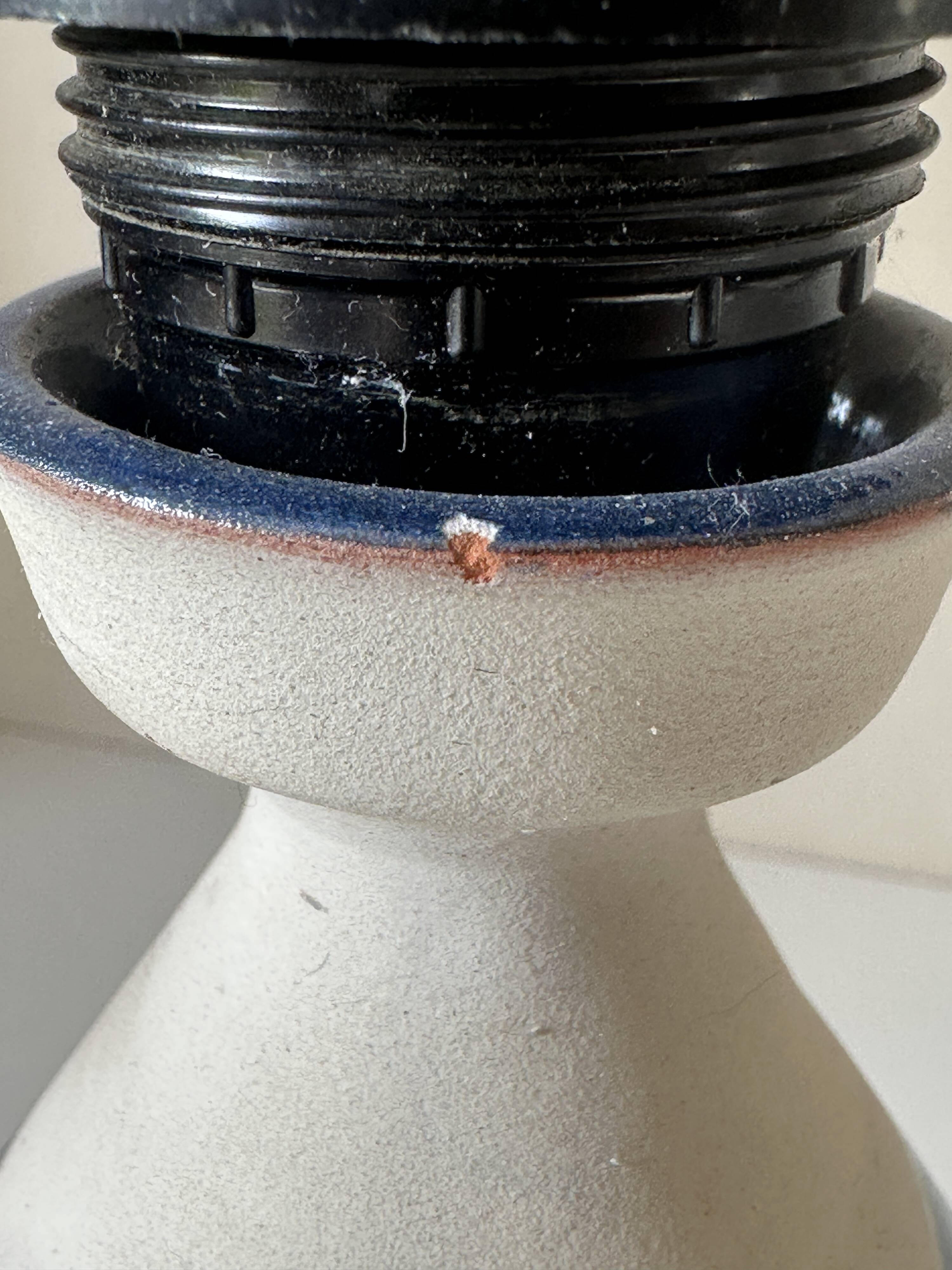 Vintage ceramic terracotta lamp 80s 90s