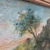 Oil on canvas, bucolic landscape, early 20th century