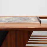 Coffee Table model 210, teak wood and ceramic,by Alfred Hendrickx, Belform