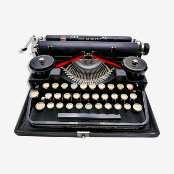 Machine à écrire underwood portable 3 bank noire révisée ruban neuf 1926