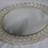Schneider round mirror lucite vintage design