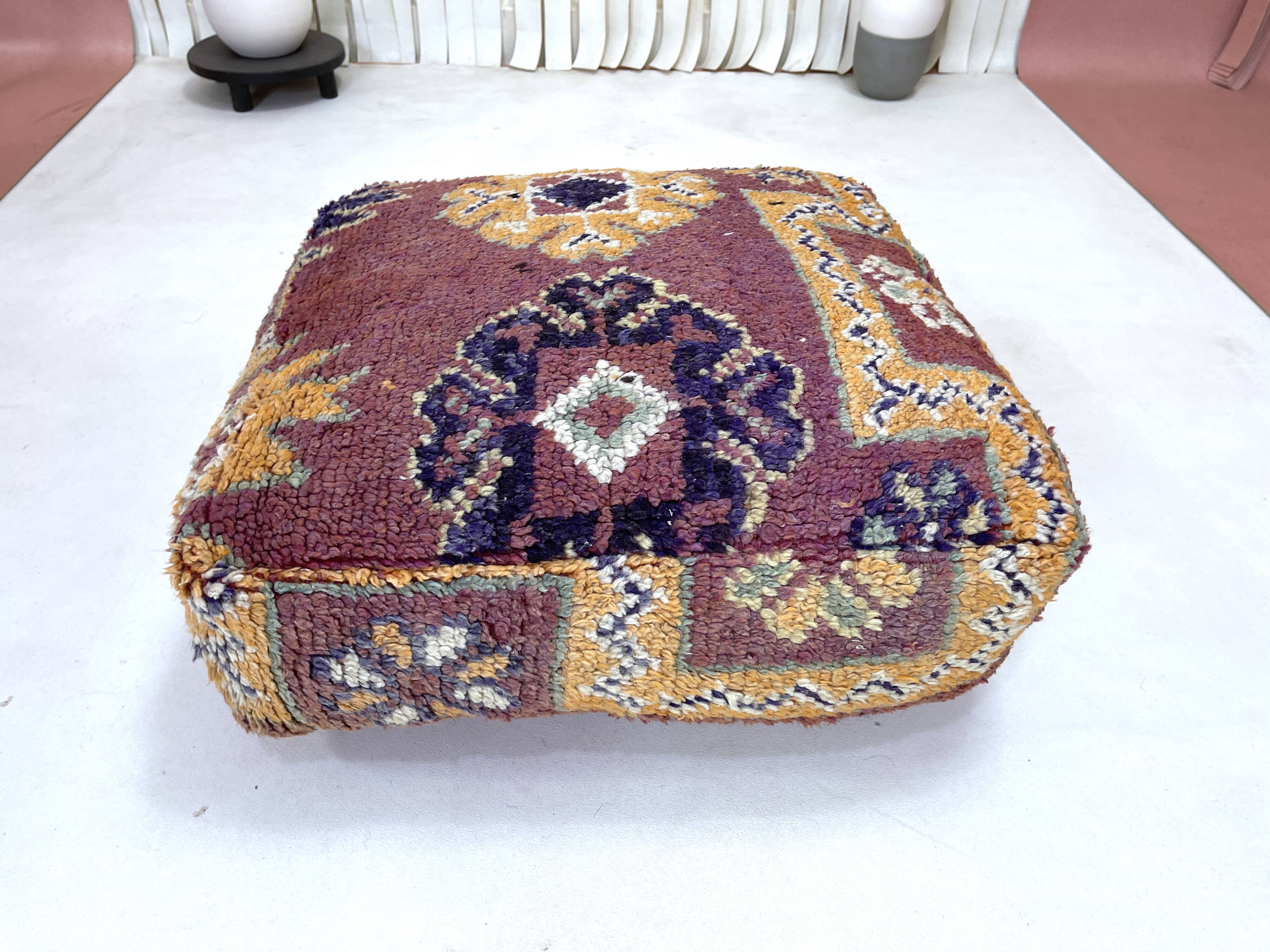 Moroccan kilim pouf