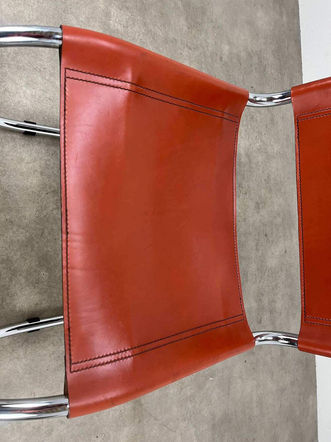 MR10 Mies Van Der Rohe chair, leather, 1980s