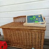 Wicker toy chest