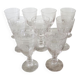 9 old port glass art deco style glass