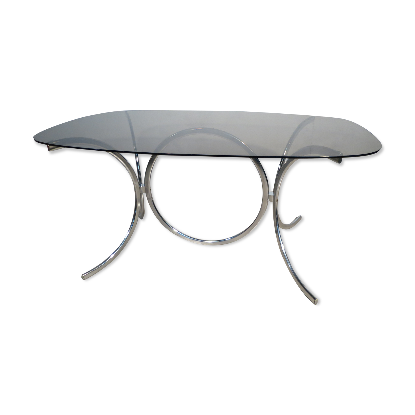 Table oval vintage chrome