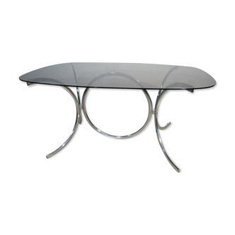 Table oval vintage chrome