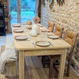 Old farmhouse table in elm