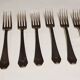 23-piece silver metal art deco cutlery set