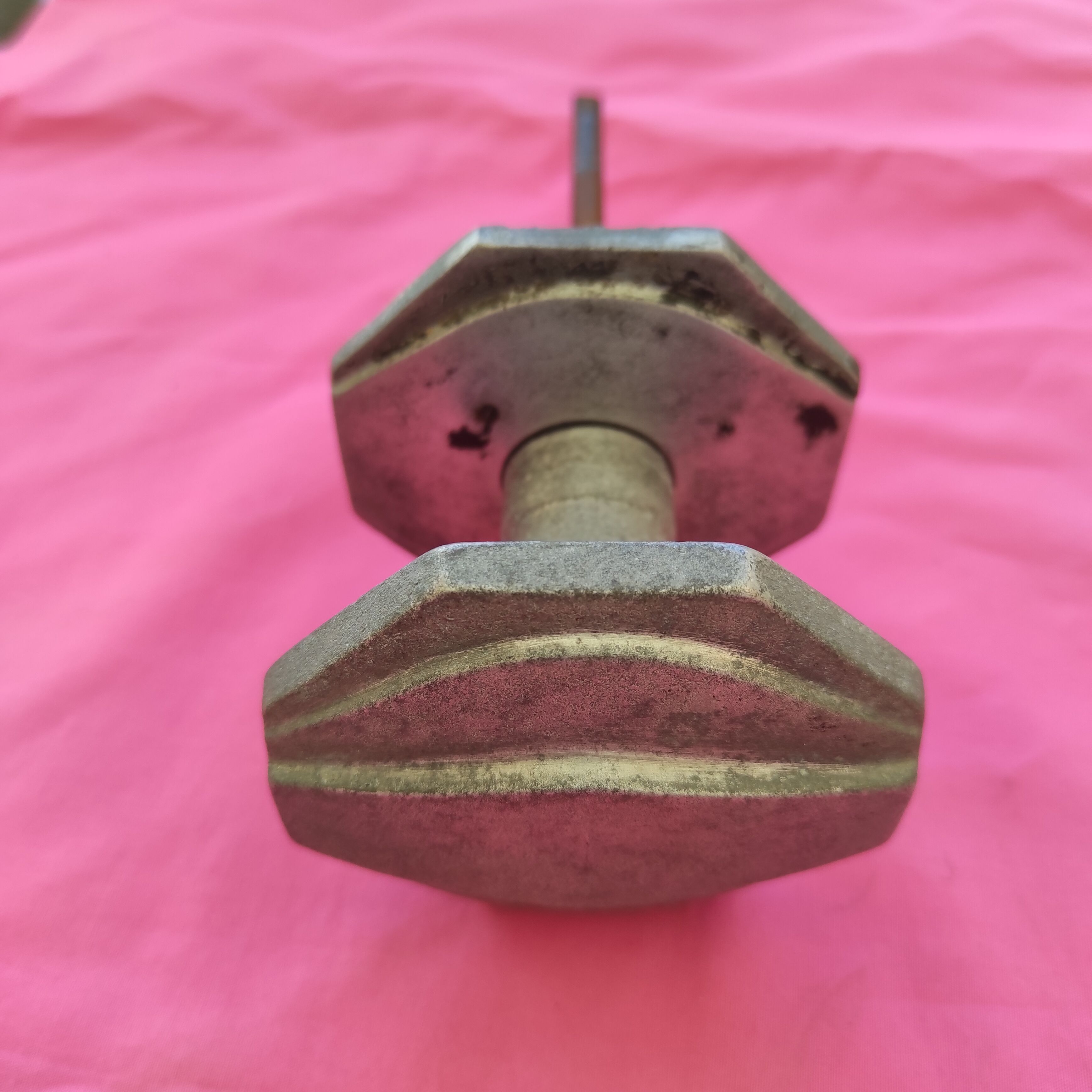 Aluminum Art Deco door handle