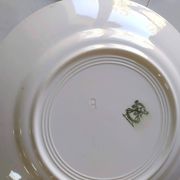 6 Vintage Moulin des Loups Gold-Edged Dinner Plates
