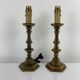 Pair of antique style bronze bedside lamps