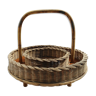 Round wicker basket-bar