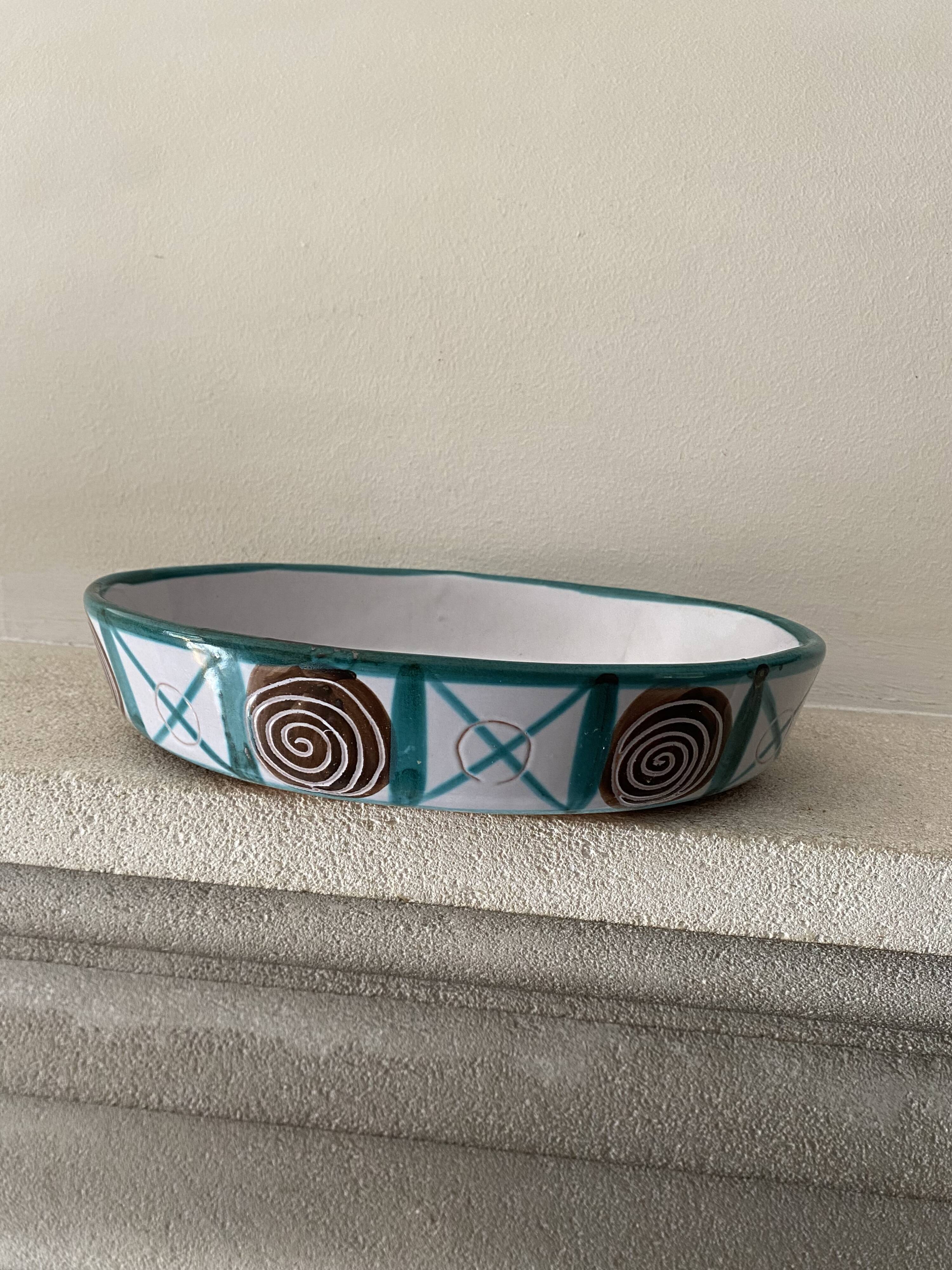 Oval dish by Robert Picault