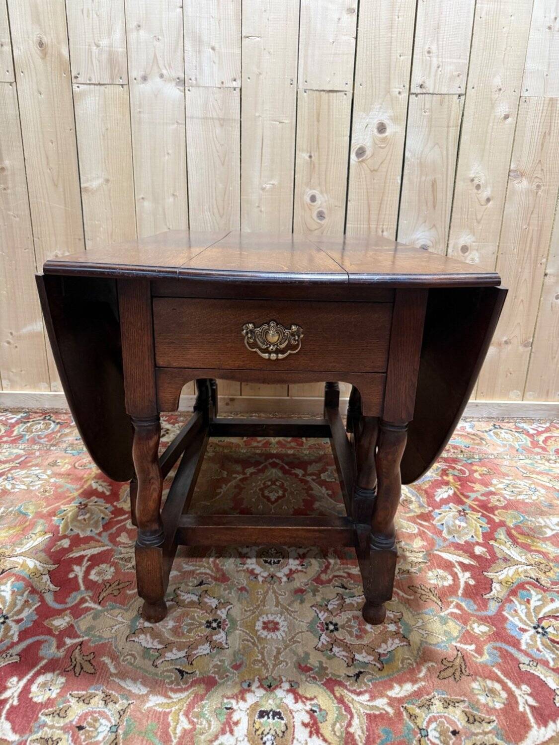 Gateleg Table – Jacobean Style – Thos Turner Manchester – Solid Oak