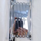 Vintage metal accordion wall mirror