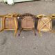 Set of 10 wooden bar bistro chairs - old - vintage