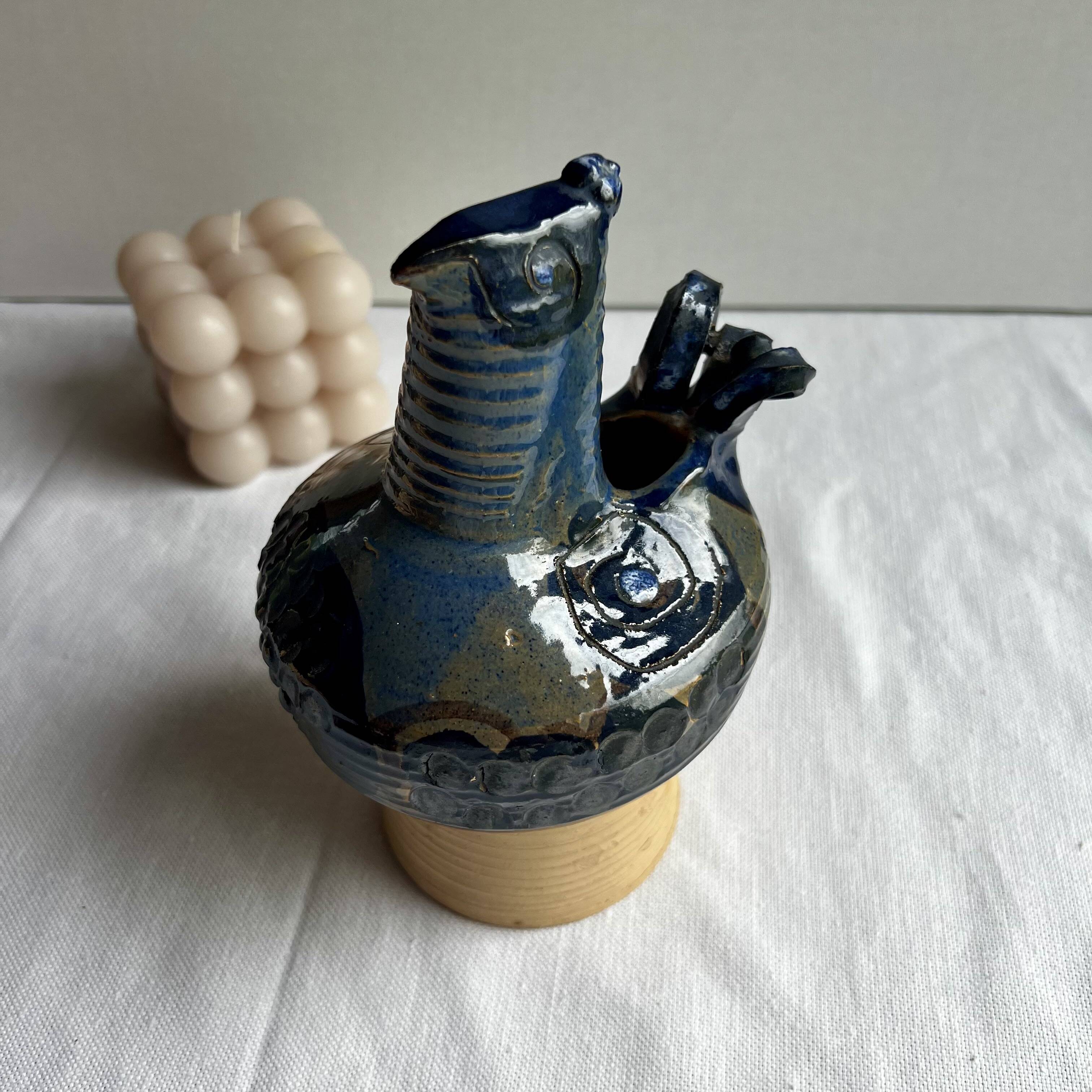 Sculpture Bird Hanne Stentoj - Vintage Danish Studio Ceramic