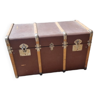 Old antique travel trunk