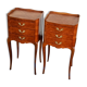 Pair of rosewood bedside tables