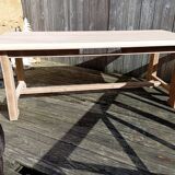 Table de ferme bois brut