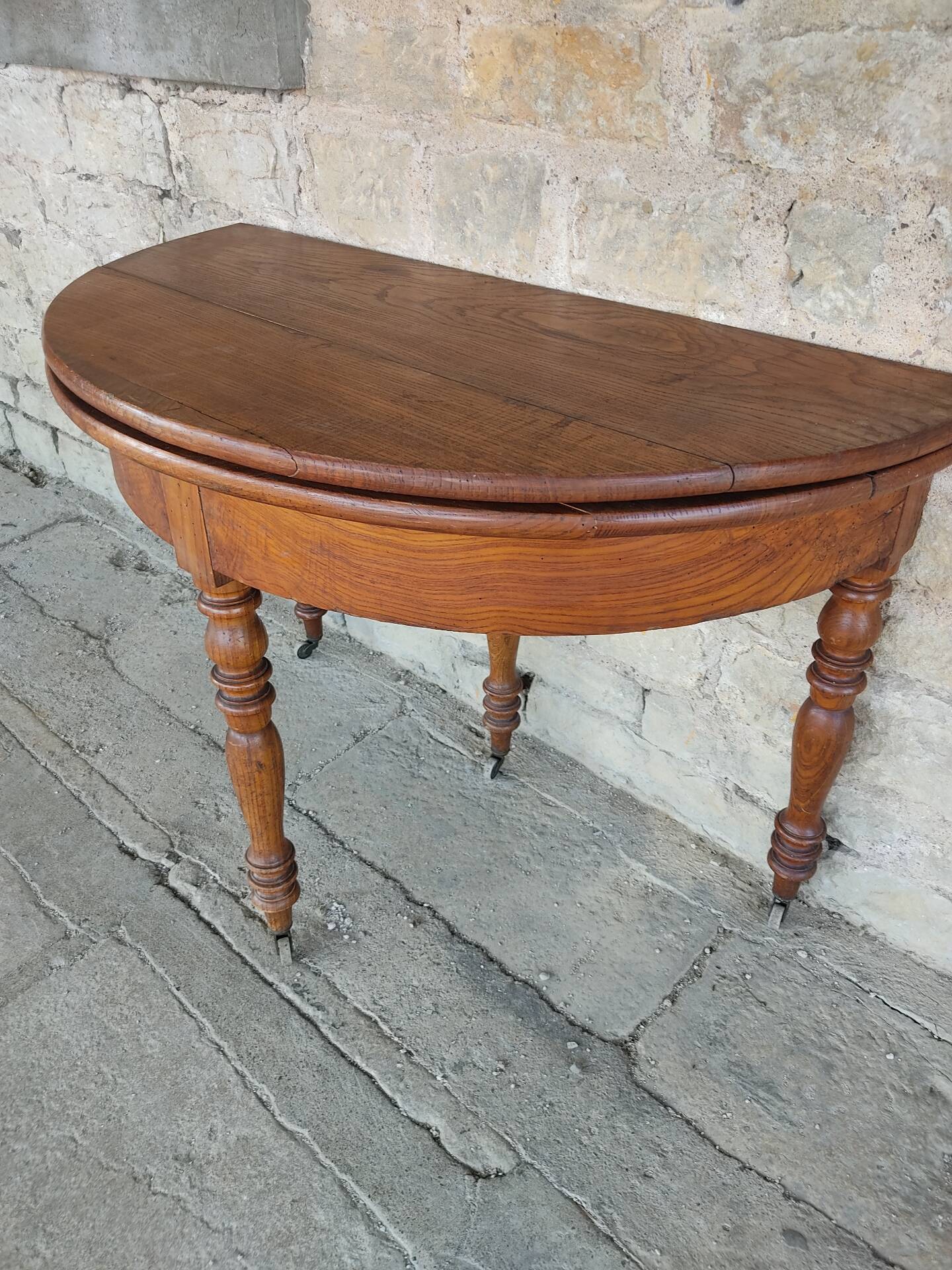 Demi-lune console table