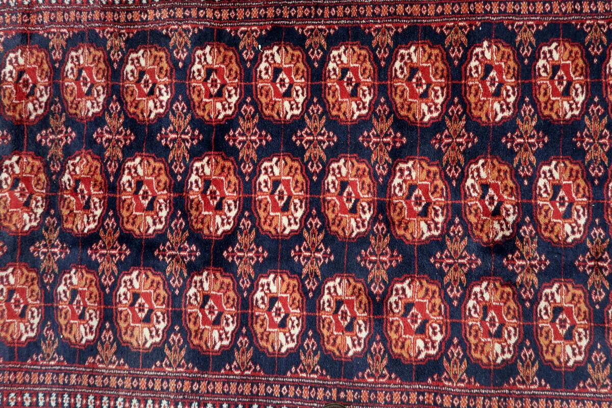 Tapis Boukhara ouzbek vintage fait main, 153 cm x 254 cm, années 1960 - 1C1151