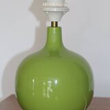 Green wooden lamp base (without lampshade)