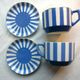 Lot of 2 large chocolate cups with saucers, FOX TROTT of SARREGUEMINES