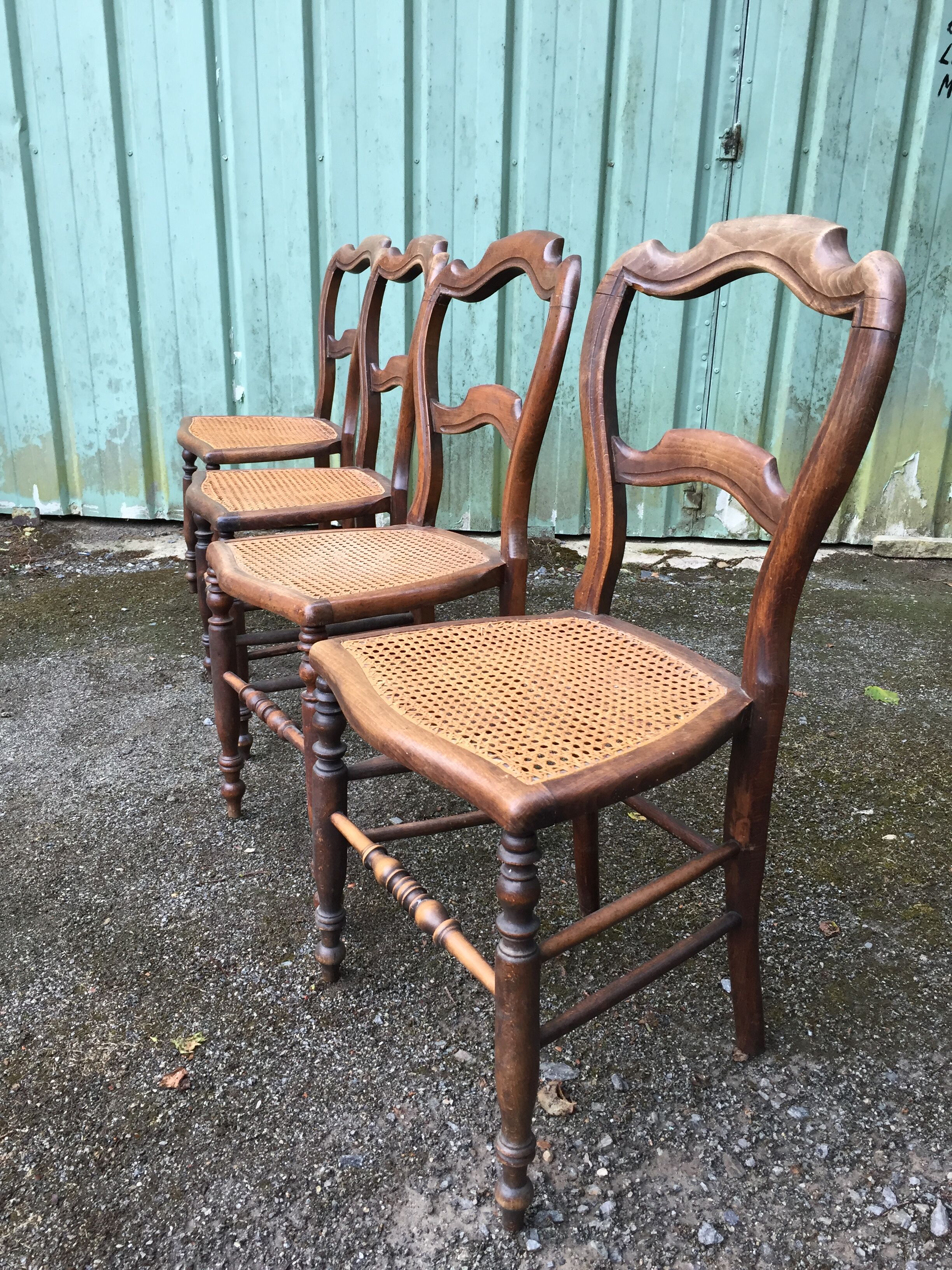 Louis Philippe style beech chairs
